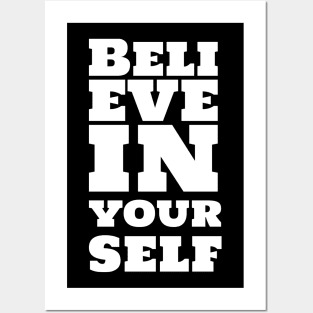 Believe in Yourself - Inspirational Quote Design Posters and Art